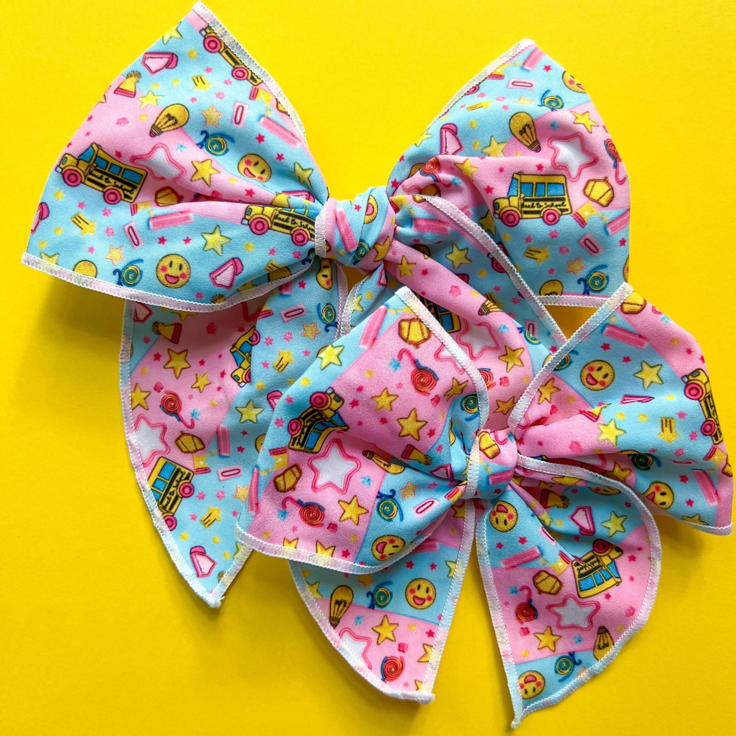 Pink & Blue School Bus
