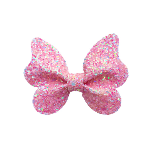 Pink Drink Glitter Butterfly Bow
