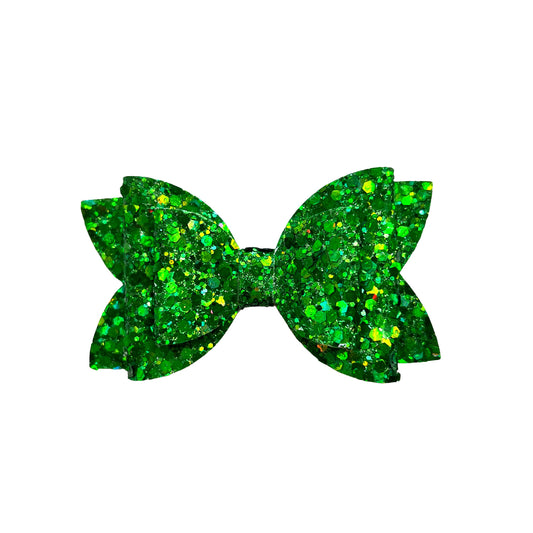 Green Goblin Glitter Bow