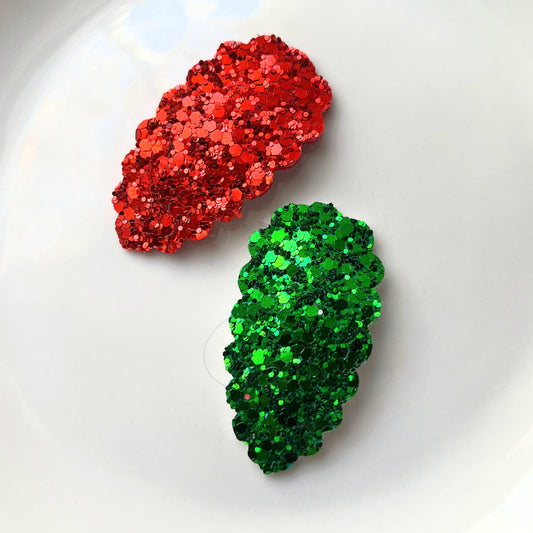 Christmas Scallop Snap Clips