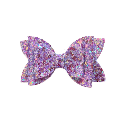 Purple Glitz Glitter Bow