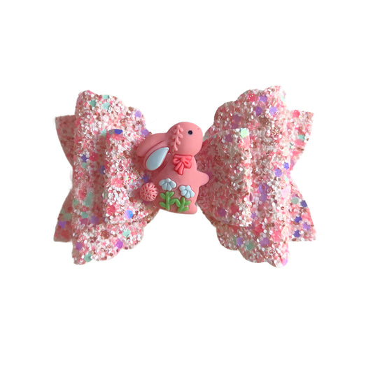 Pink & Blue Bunny Bow