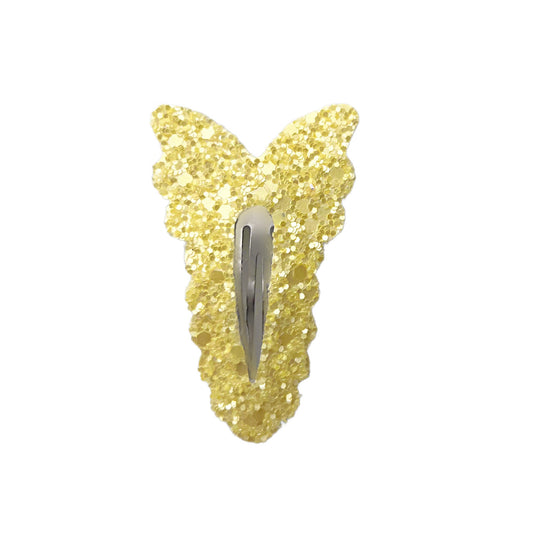 Yellow Glazed Butterfly Snap Clip