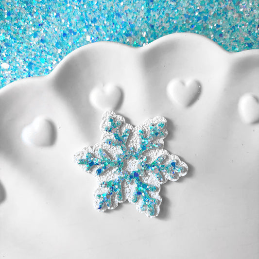 Glitter Snowflake Hair Bow