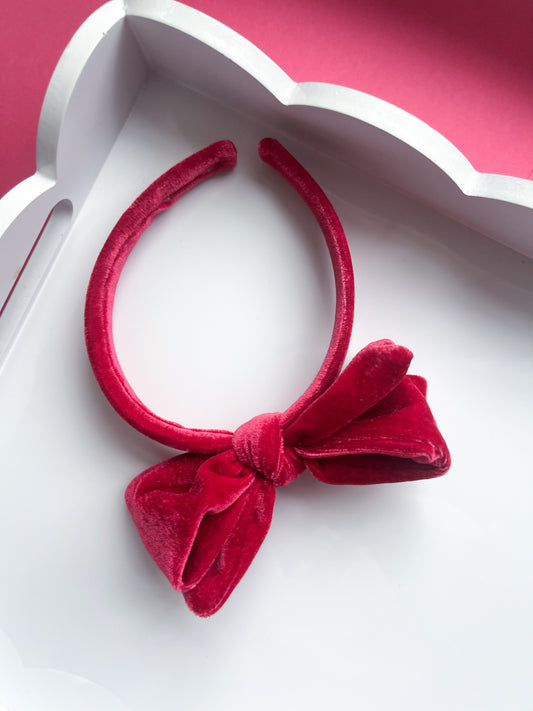 Raspberry Velvet Headband