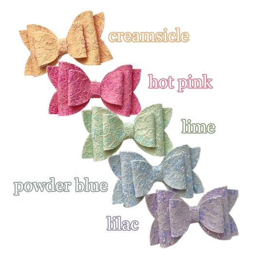 Sparkle Glitter Lace Bows