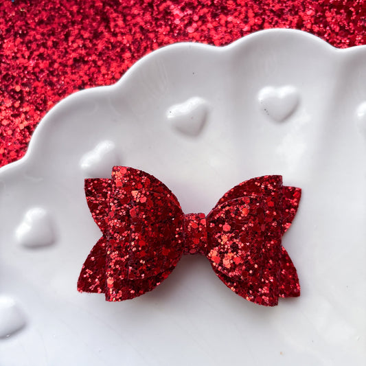 Red Glitter Bow