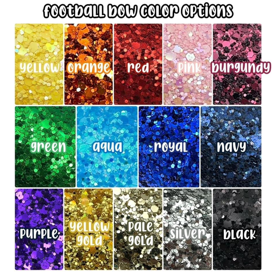 Football Shape Hair Bow