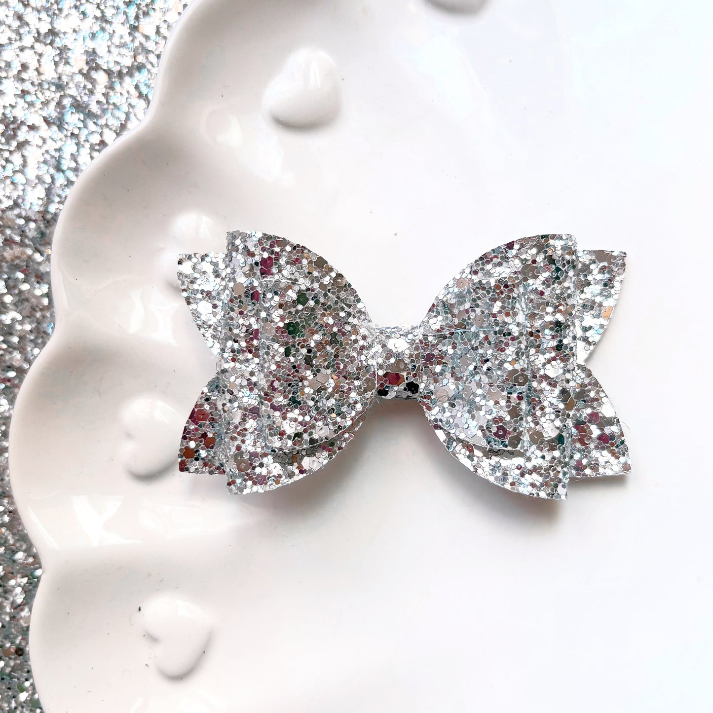 Silver Bells Hair Bow
