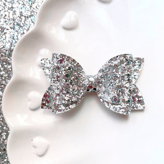 Silver Bells Hair Bow