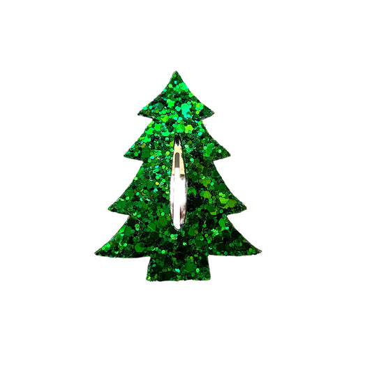 Green Christmas Tree Snap Clip