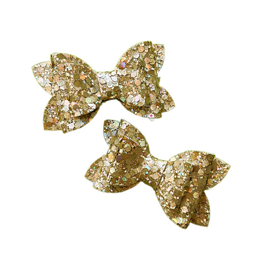 Light Gold Holo Glitter Pigtail Set